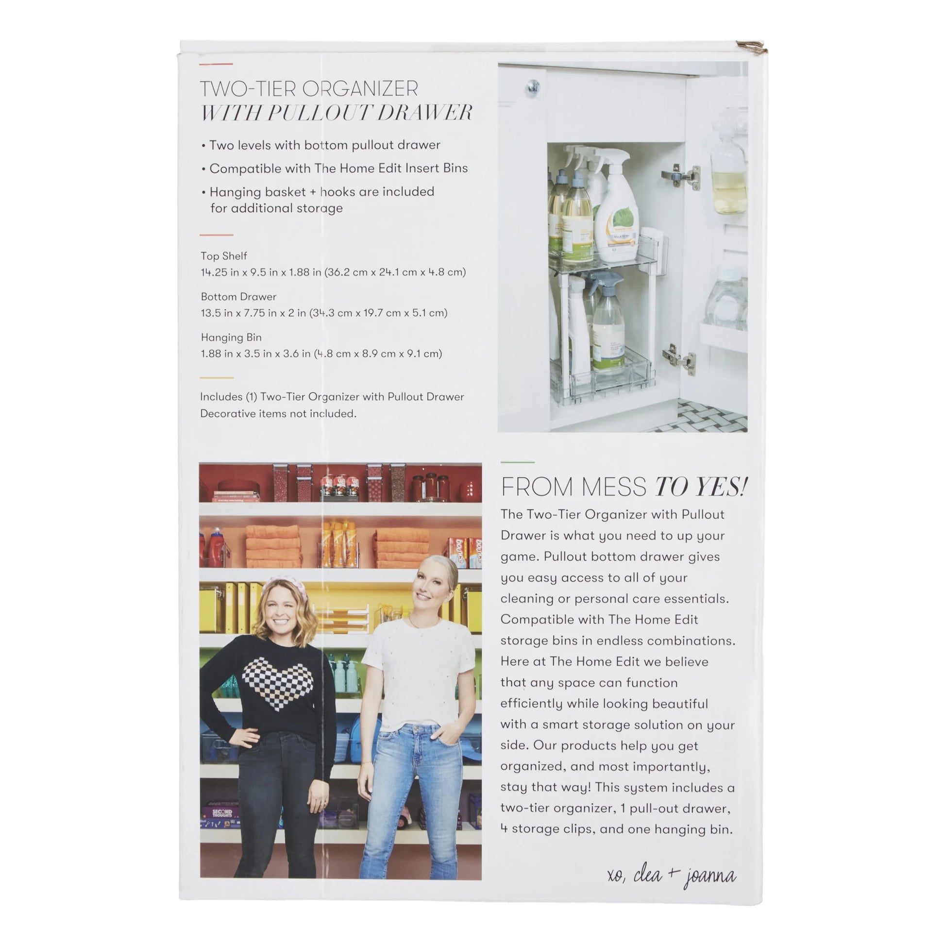 (2 Pack)  under Cabinet 2-Tier Storage Tower, 10X14.5X15In
